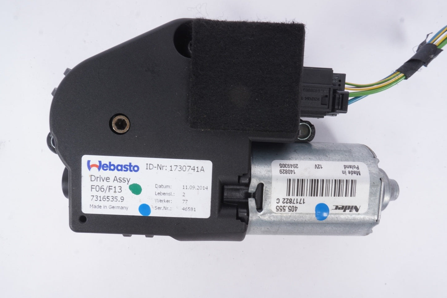 2012 - 2019 BMW 650I F06  SUNROOF MOTOR 7316535 OEM