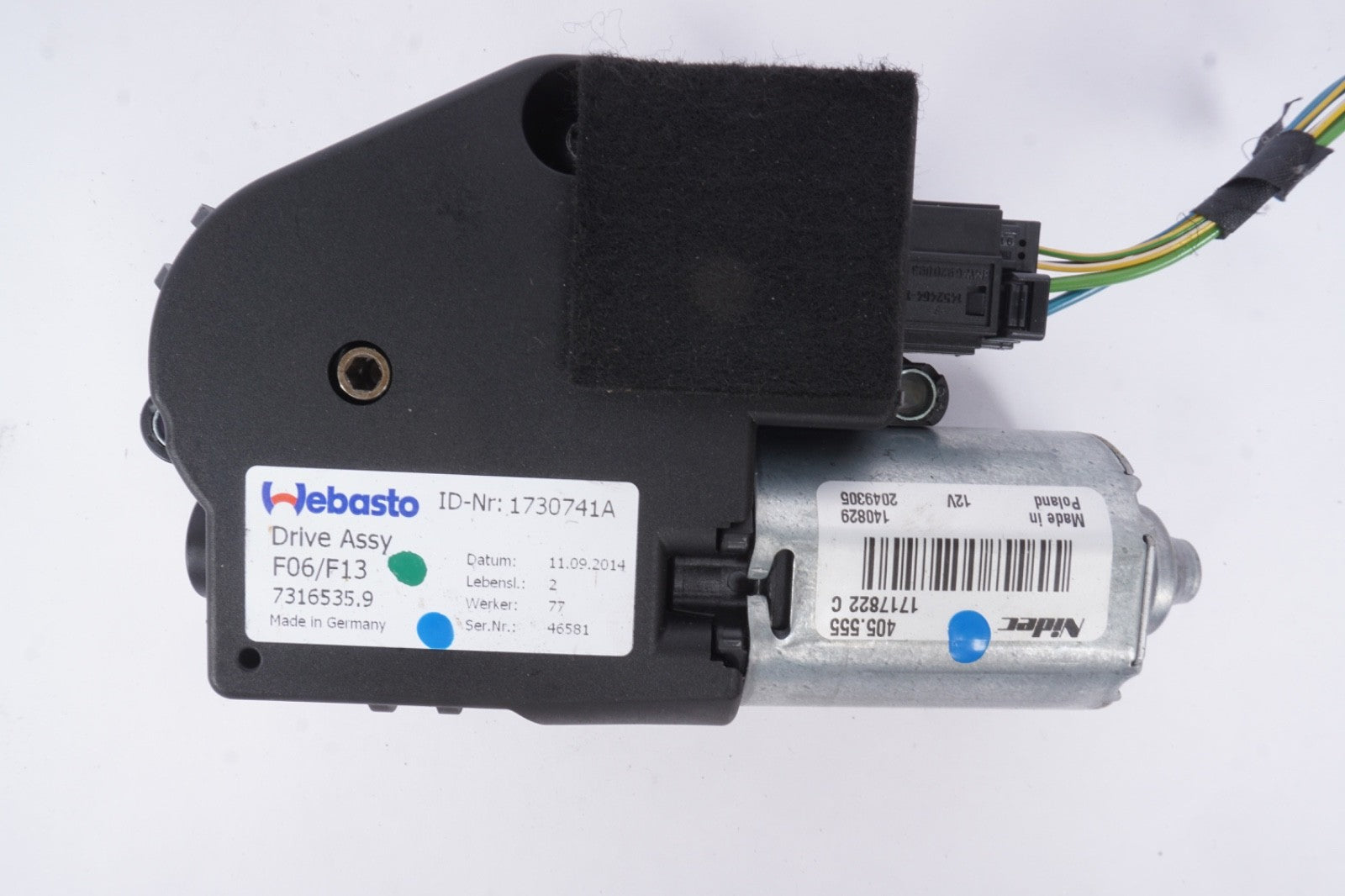 2012 - 2019 BMW 650I F06  SUNROOF MOTOR 7316535 OEM