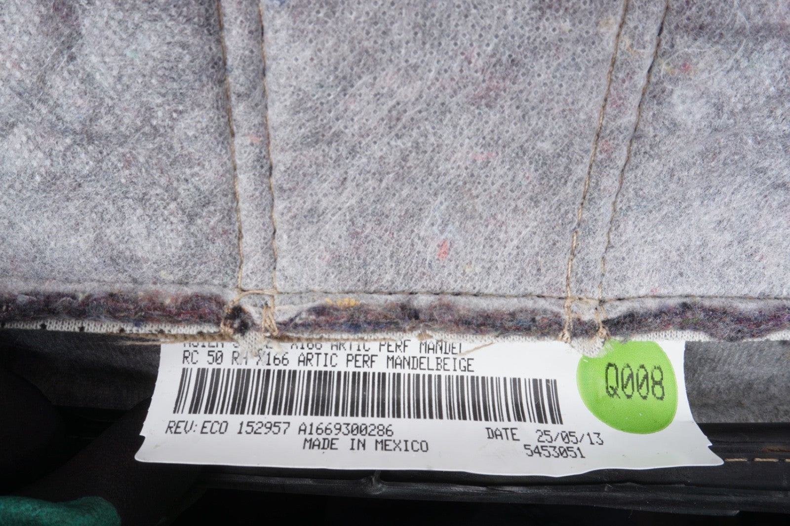 2013 - 2016 Mercedes GL450 Rear Right Lower Bottom Seat Cushion OEM