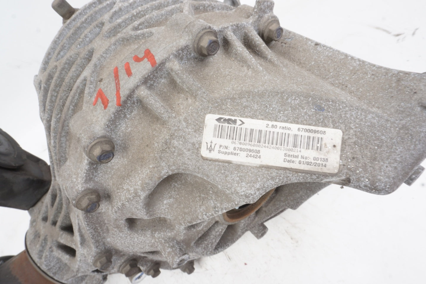 2014 - 2019 Maserati Ghibli Rear Differential Diff Axle Carrier 670009608 Oem