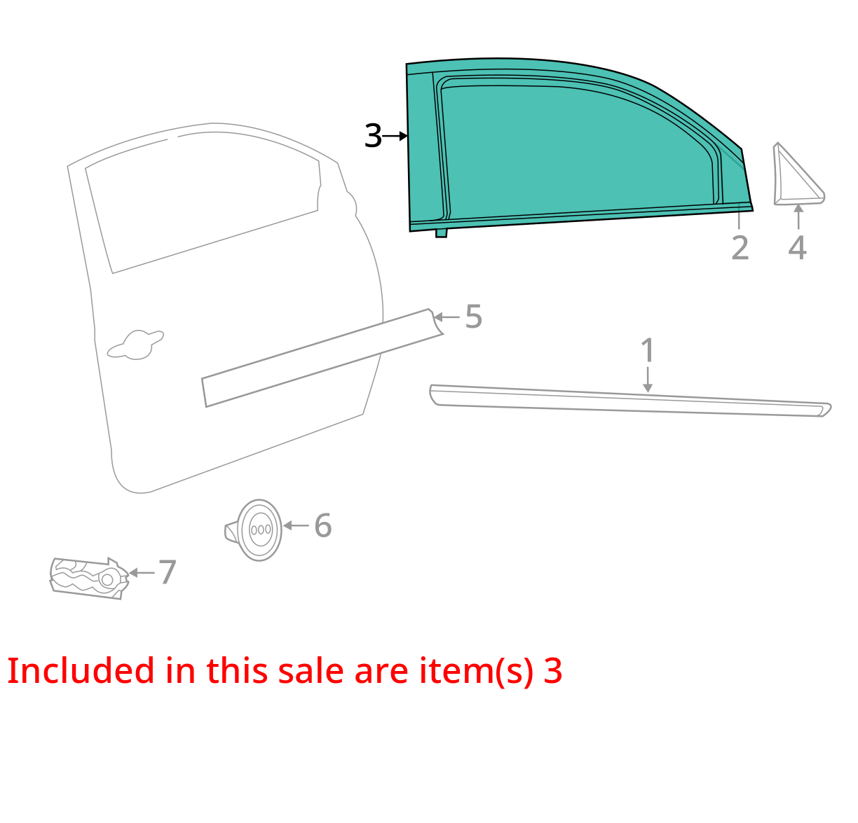 2012-2019 fiat 500 Front Left Right Forward Door Reveal Molding Trim Panel