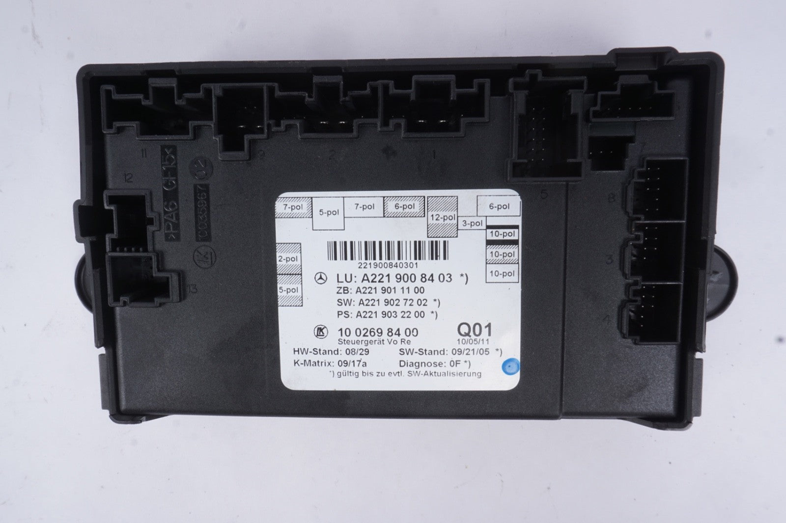 10-13 Mercedes W221 S550 S400 S63 Front Right Passenger Door Control Module OEM