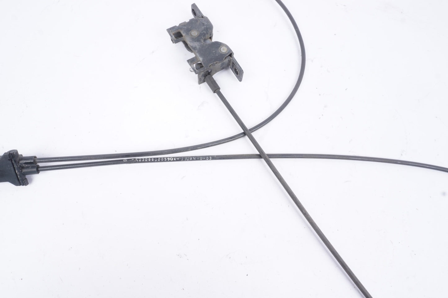 03-08 Mercedes R230 SL500 SL550 SL600 SL55 Lower Hood Lock Latch Set + Cable OEM