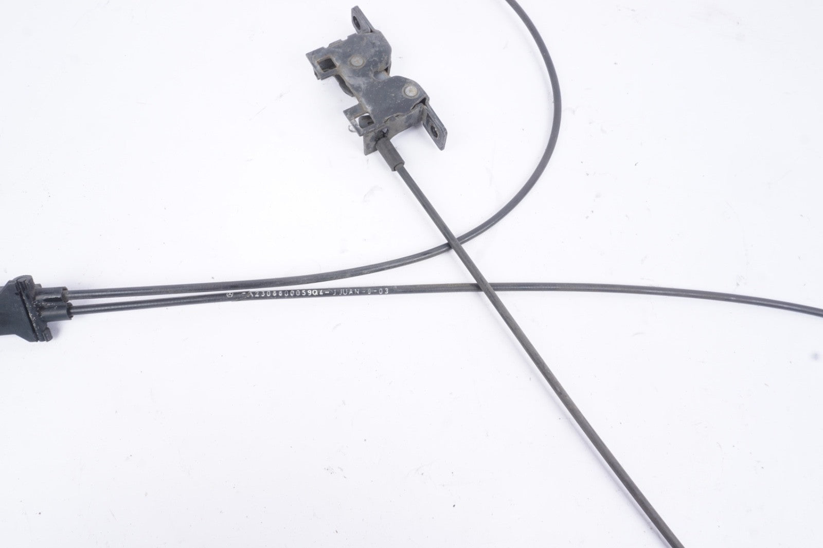 03-08 Mercedes R230 SL500 SL550 SL600 SL55 Lower Hood Lock Latch Set + Cable OEM