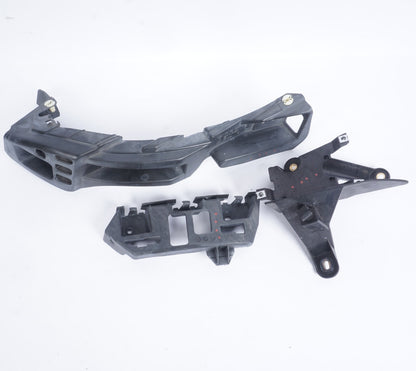 11-14 Porsche Cayenne Rear Right Pass Side Bumper Support Bracket Set Of 3 OEM