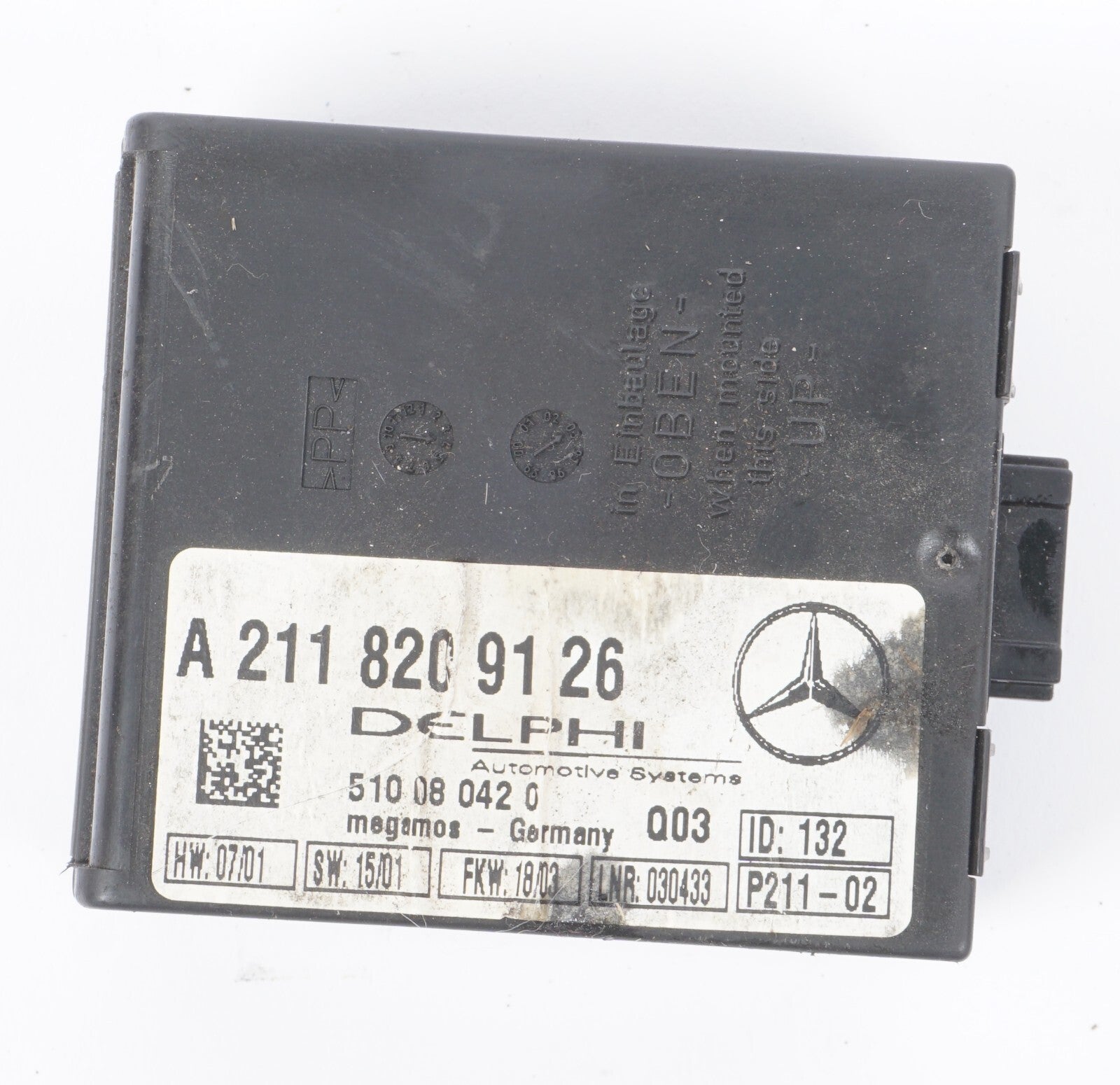 03-06 Mercedes R230 SL500 S430 E320 Anti Theft Alarm Module A2118209126  OEM