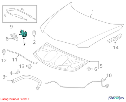2019 - 2022 Acura ILX Hood Lock Latch 74120-TZ5-A03 OEM