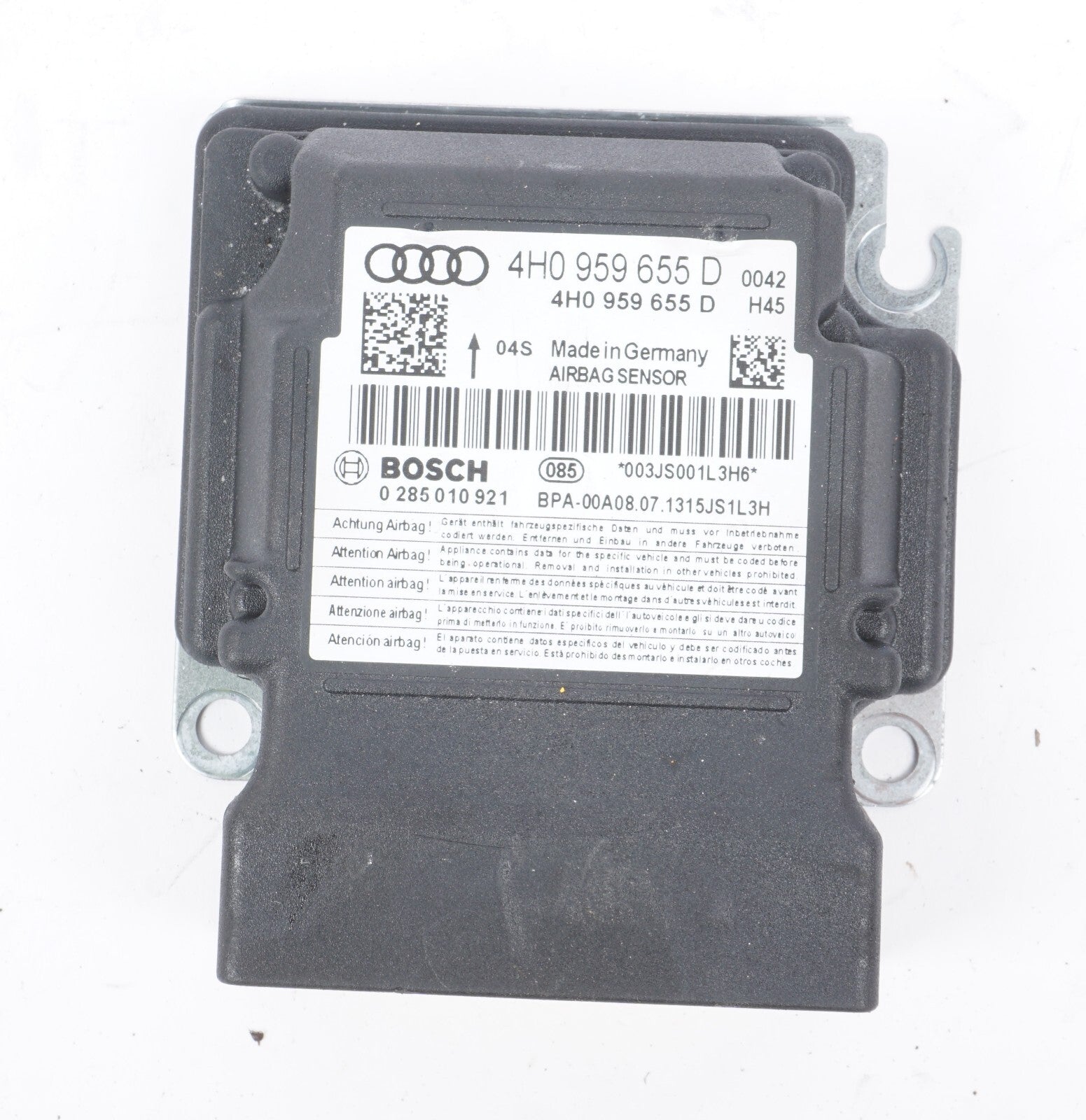 2011 - 2017 Audi A8L A8 Control Diagnostics Module Computer 4H0959655D OEM