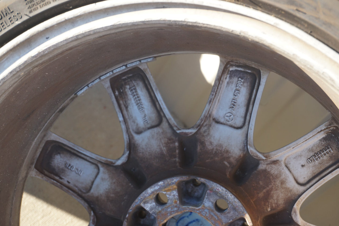 07-09 Mercedes W221 S550 CL500 Alloy Wheel Rim 8.5Jx18 & Tire SET Of 4 OEM