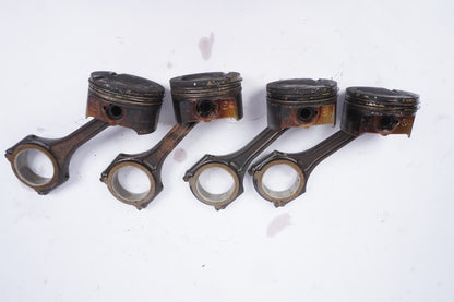 12-15 Mercedes W204 C250 SLK250 M271 Piston & Connecting Rod Set Of 4 OEM 55K