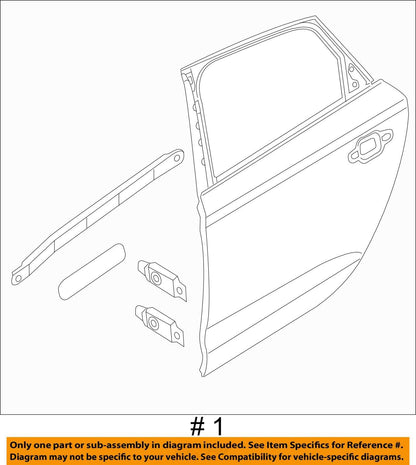 2005 - 2011 AUDI A6 RIGHT REAR DOOR SHELL SILVER