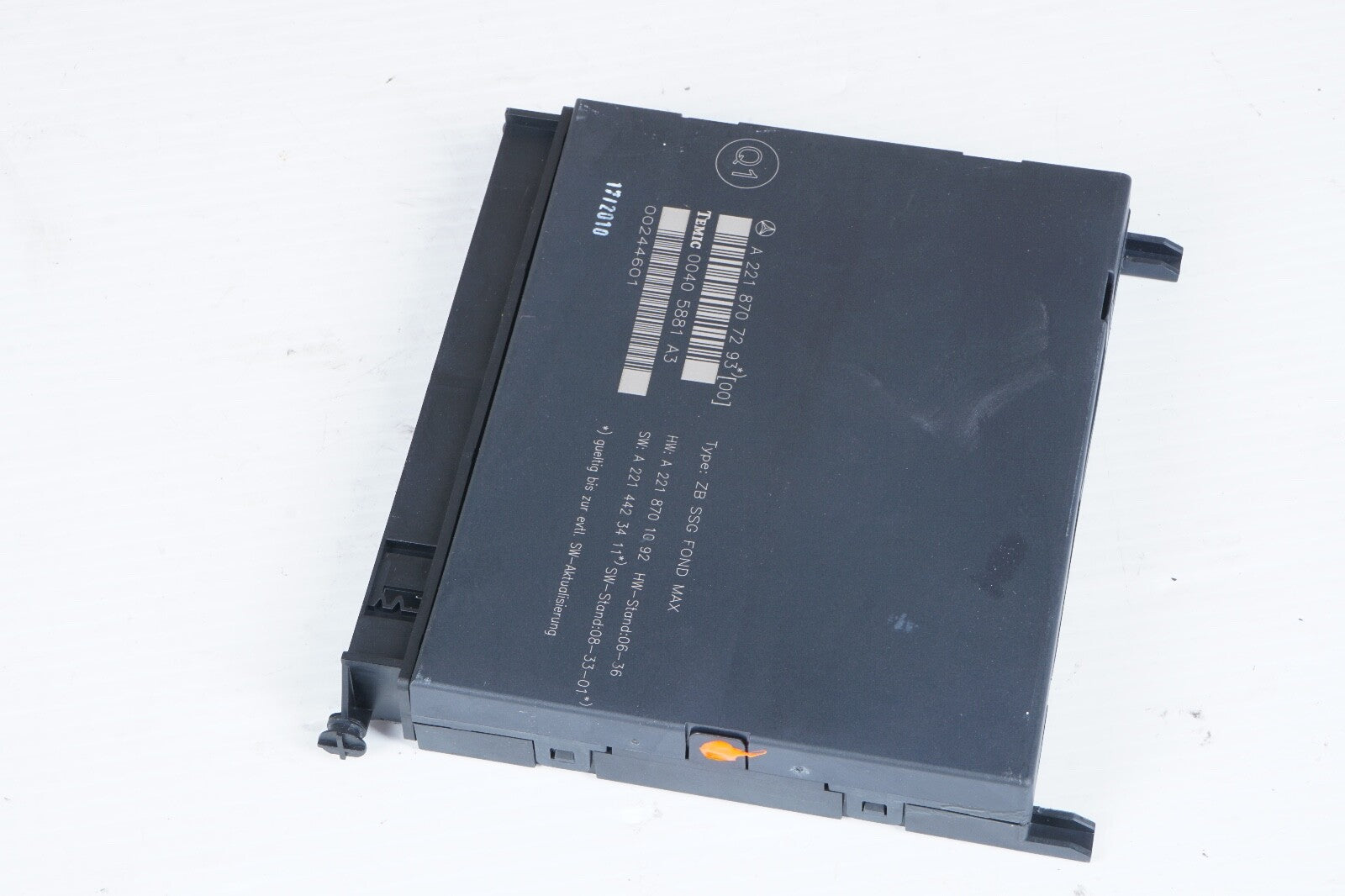07-13 Mercedes W221 S63 AMG S550 Rear Seat Control Unit Module 2218702987 OEM
