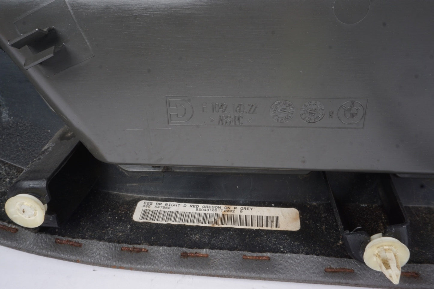 2003-2008 Bmw Z4 Front Right Passenger Interior Door Trim Liner Panel Pearl Gray