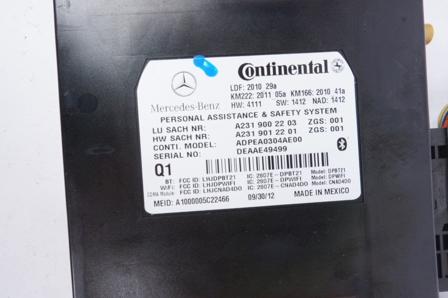 2013-2016 Mercedes-Benz E350 AID Communication Control Module A2319002203 OEM