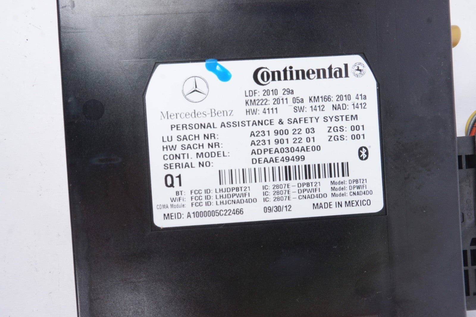 2013-2016 Mercedes-Benz E350 AID Communication Control Module A2319002203 OEM