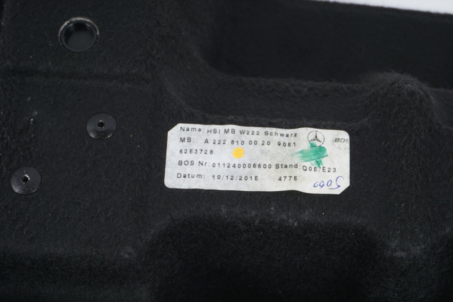 14-17 Mercedes W222 S600 S550 S63 Rear Window Sun Shade Screen Roller Blind OEM