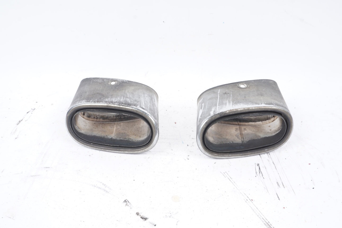 2003-2008 Mercedes R230 SL500 SL600 Rear Exhaust Muffler Tips Ends Set of 2 OEM