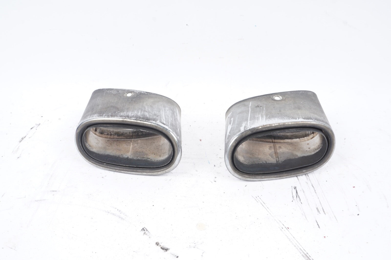 2003-2008 Mercedes R230 SL500 SL600 Rear Exhaust Muffler Tips Ends Set of 2 OEM
