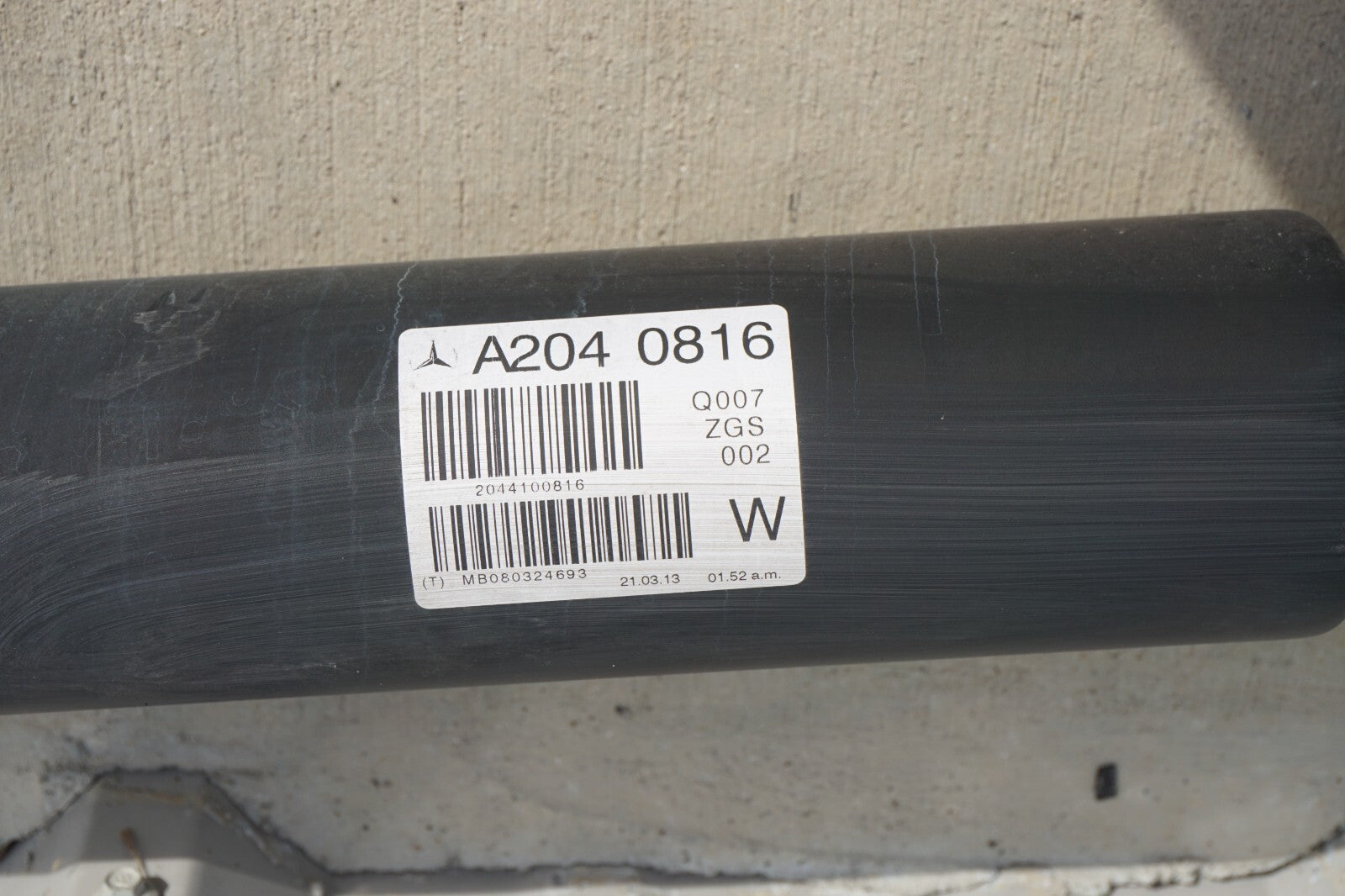 12-14 Mercedes-Benz C250 W204 Rear Axle Driveshaft Drive Shaft Propeller OEM