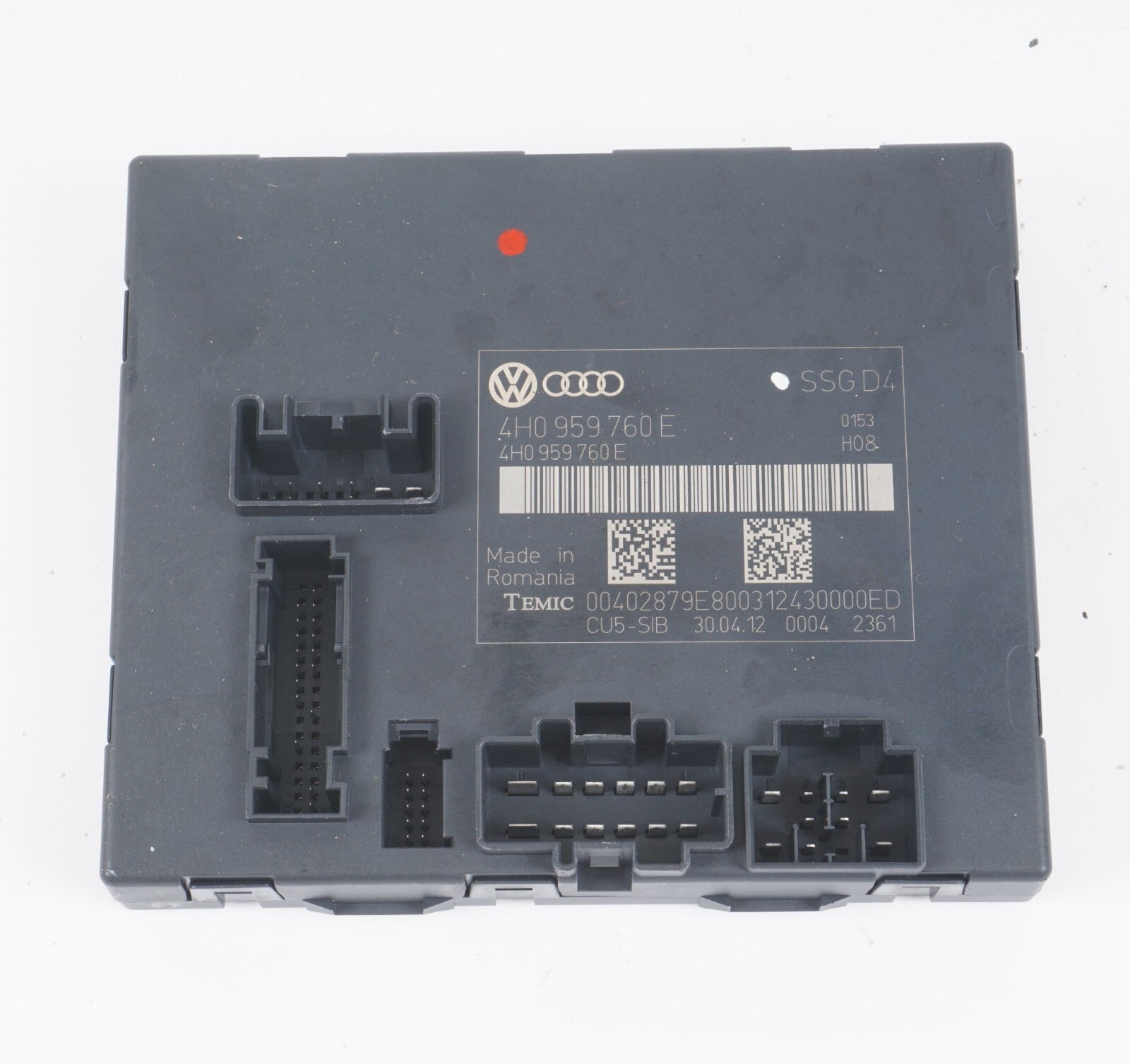 11-17 AUDI A8 A8L FRONT LEFT DRIVER SEAT CONTROL MODULE 4H0959760E OEM