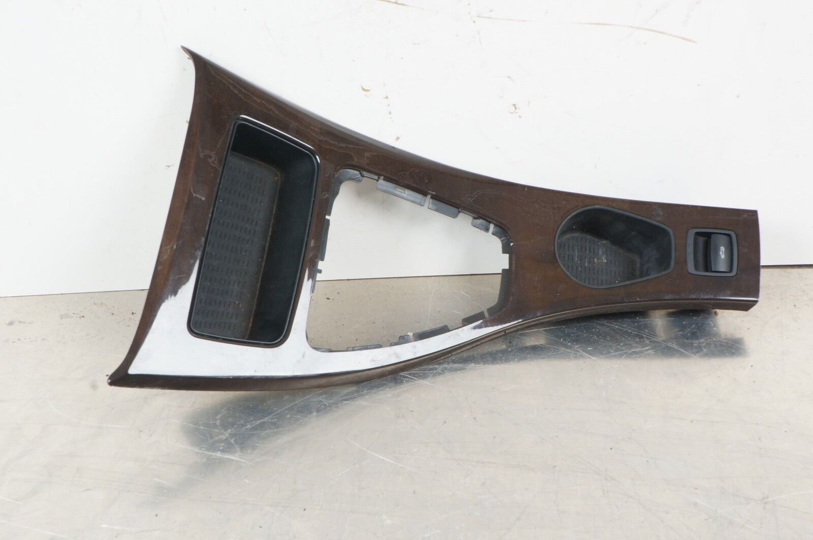 09-12 BMW 328i E90 Front Center Console Shifter Joystick Molding Bezel Wood OEM