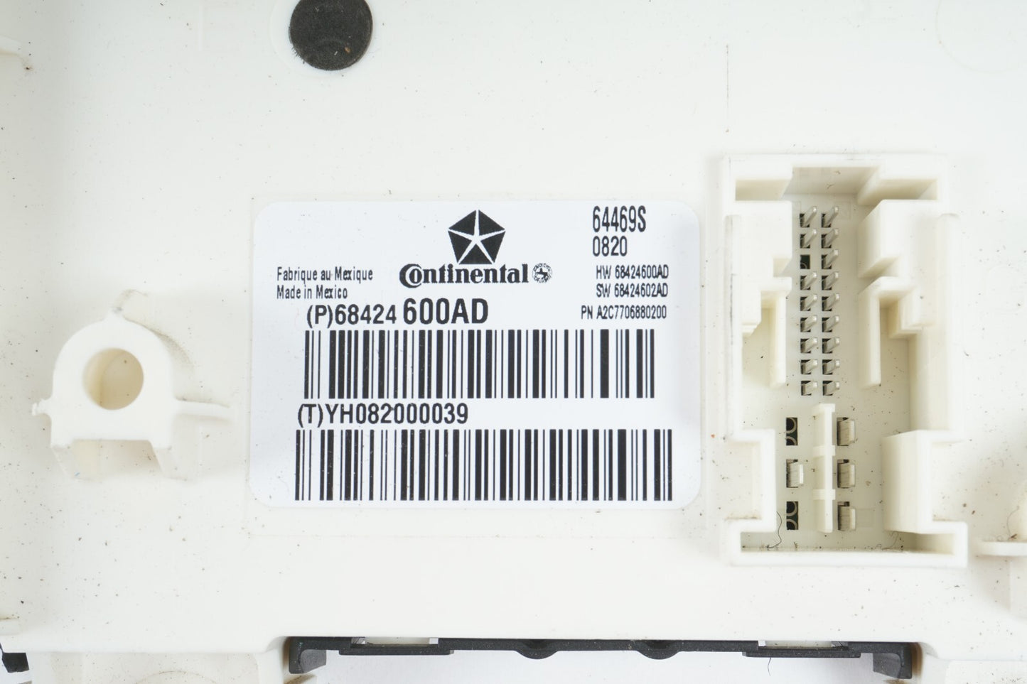 2020 CHRYSLER PACIFICA BCM BODY CONTROL MODULE COMPUTER 68424600AD OEM