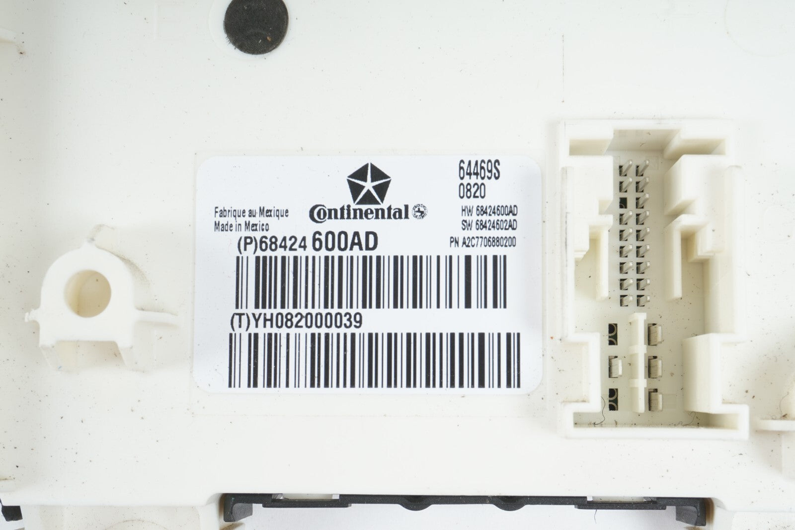 2020 CHRYSLER PACIFICA BCM BODY CONTROL MODULE COMPUTER 68424600AD OEM
