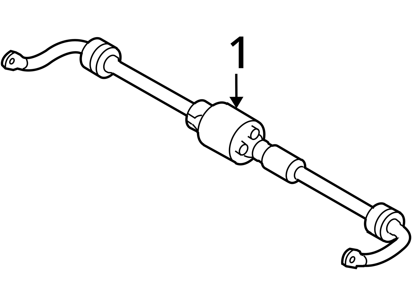 2008 - 2010 BMW 650I E60 RWD REAR ACTIVE DYNAMIC STABILIZER SWAY BAR OEM