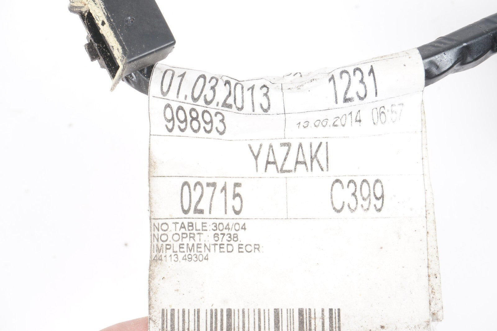 2014-2019 MASERATI GHIBLI REAR RIGHT PASSENGER SIDE DOOR WIRE HARNESS OEM