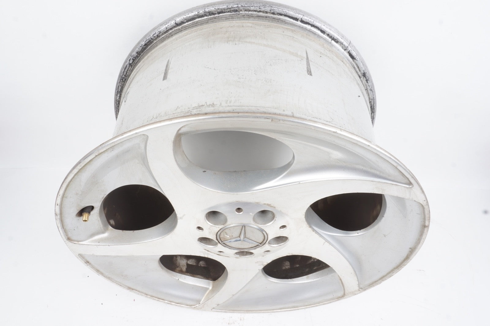 03-12 Mercedes R230 SL500 Complete Wheel Tire Rim Set 8.5 x 9.5 R18 HAS CRACK