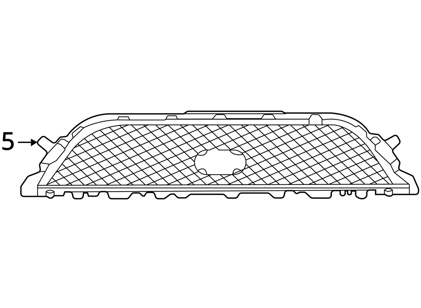 21 22 23 24 25 CHRYSLER PACIFICA LOWER GRILLE BLACK OEM 6WF63DX8AB