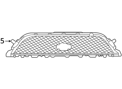 21 22 23 24 25 CHRYSLER PACIFICA LOWER GRILLE BLACK OEM 6WF63DX8AB
