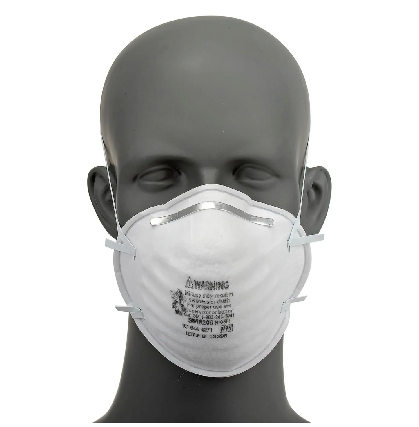 3M 8200 N95 Disposable Particulate Respirator, 20/Dispenser (Pack of 20)