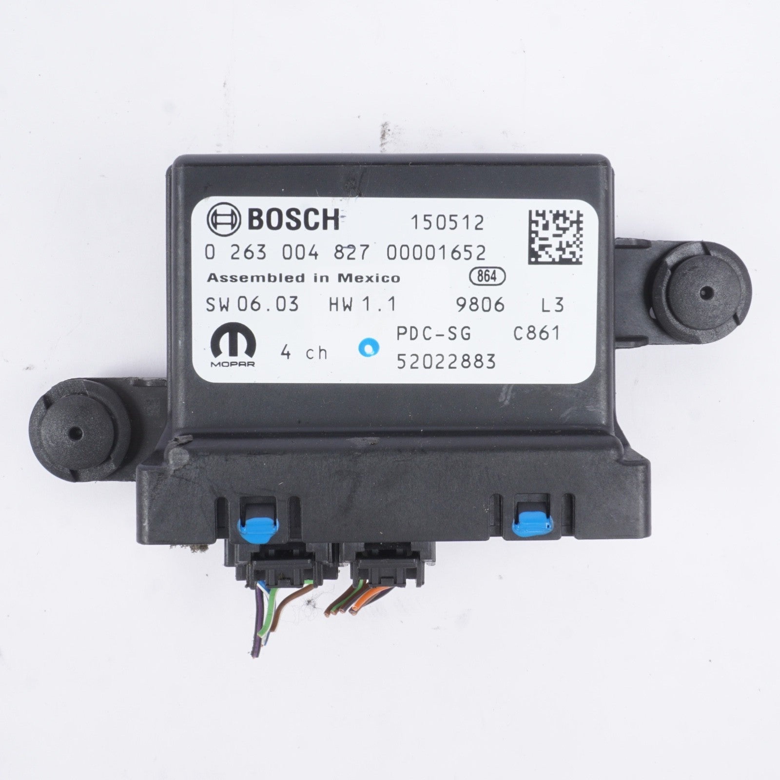 2014 - 2017 Fiat 500 1.4L DRIVER ASSIST PARKING CONTROL MODULE 52022883