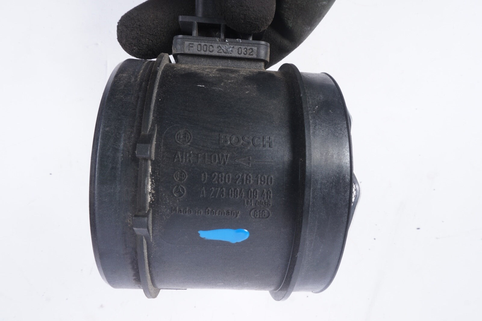 06-15 Mercedes W212 E350 ML350 Bosch MAF Mass Air Flow Sensor Meter Tube OEM