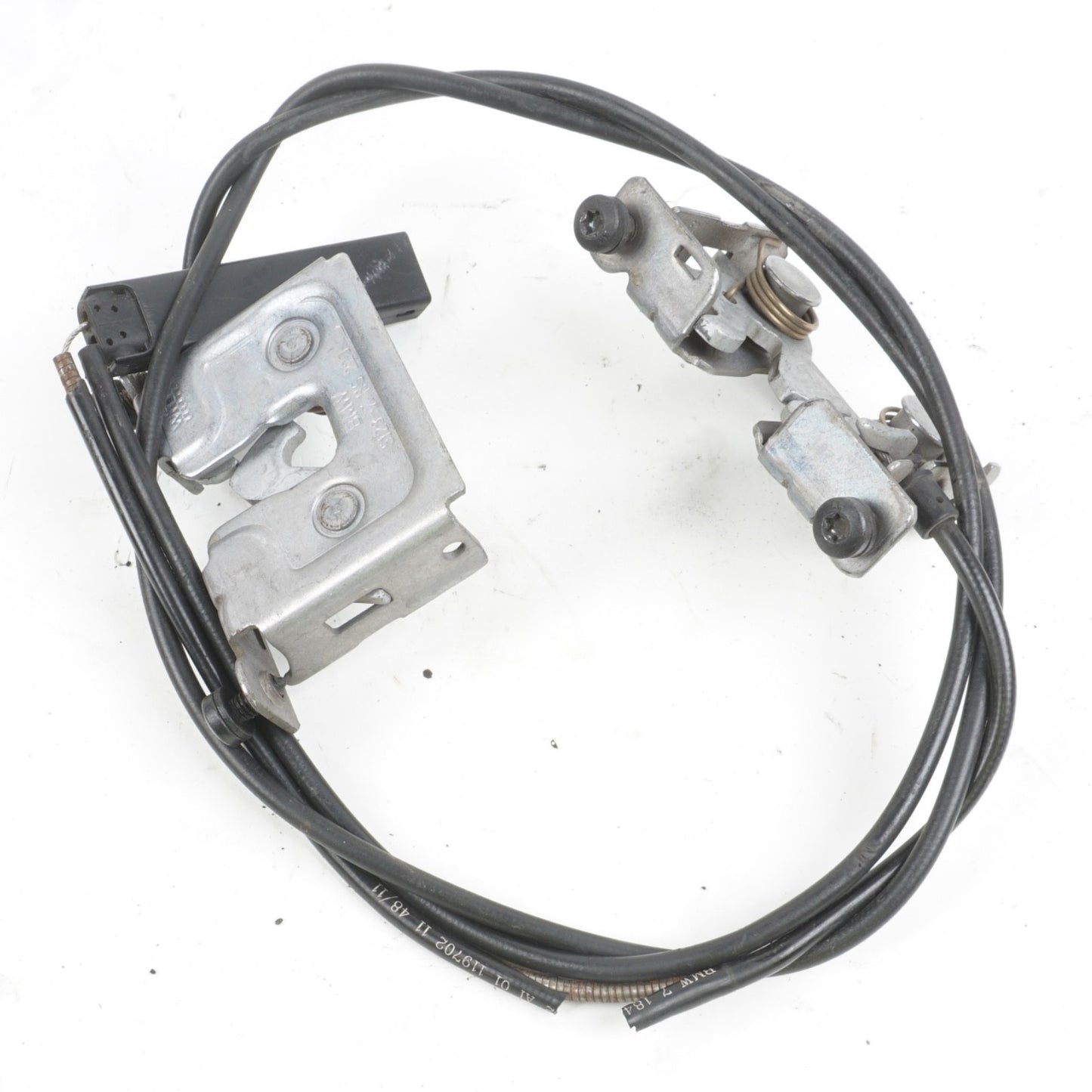 2008 -2010 BMW 528i HOOD LATCH LOCK PAIR W/ CABLE 7115223, 7115228, 7115229 OEM.