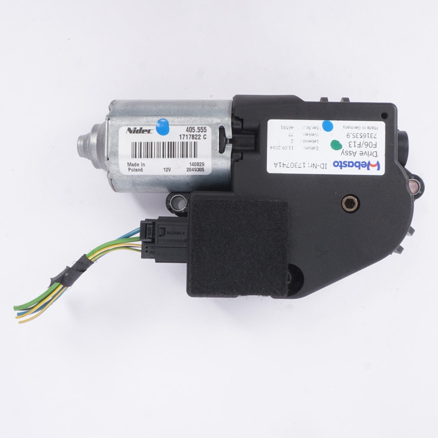 2012 - 2019 BMW 650I F06  SUNROOF MOTOR 7316535 OEM
