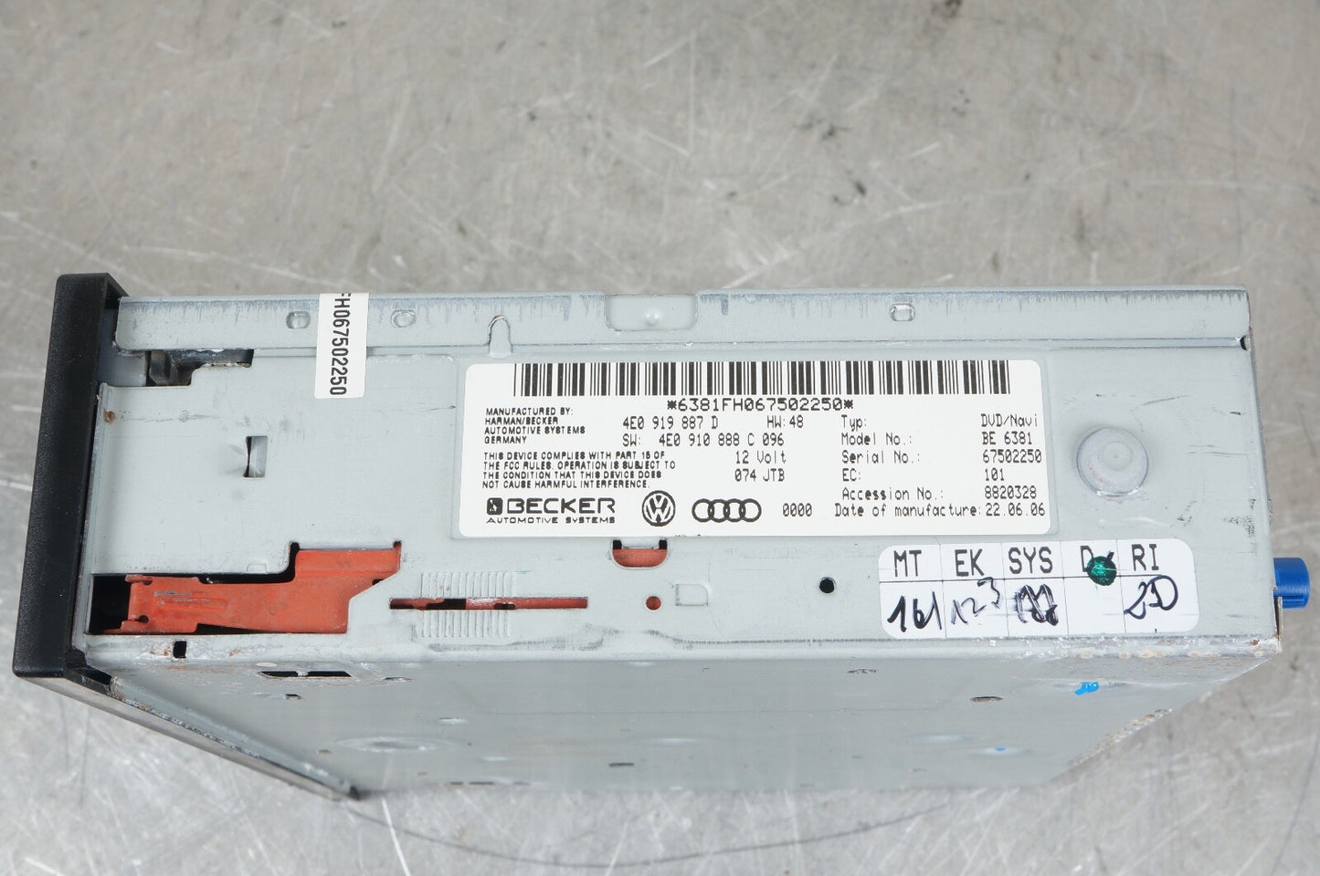 03-10 AUDI D3 A8 A8L S8 NAVIGATION NAV DVD ROM PLAYER OEM