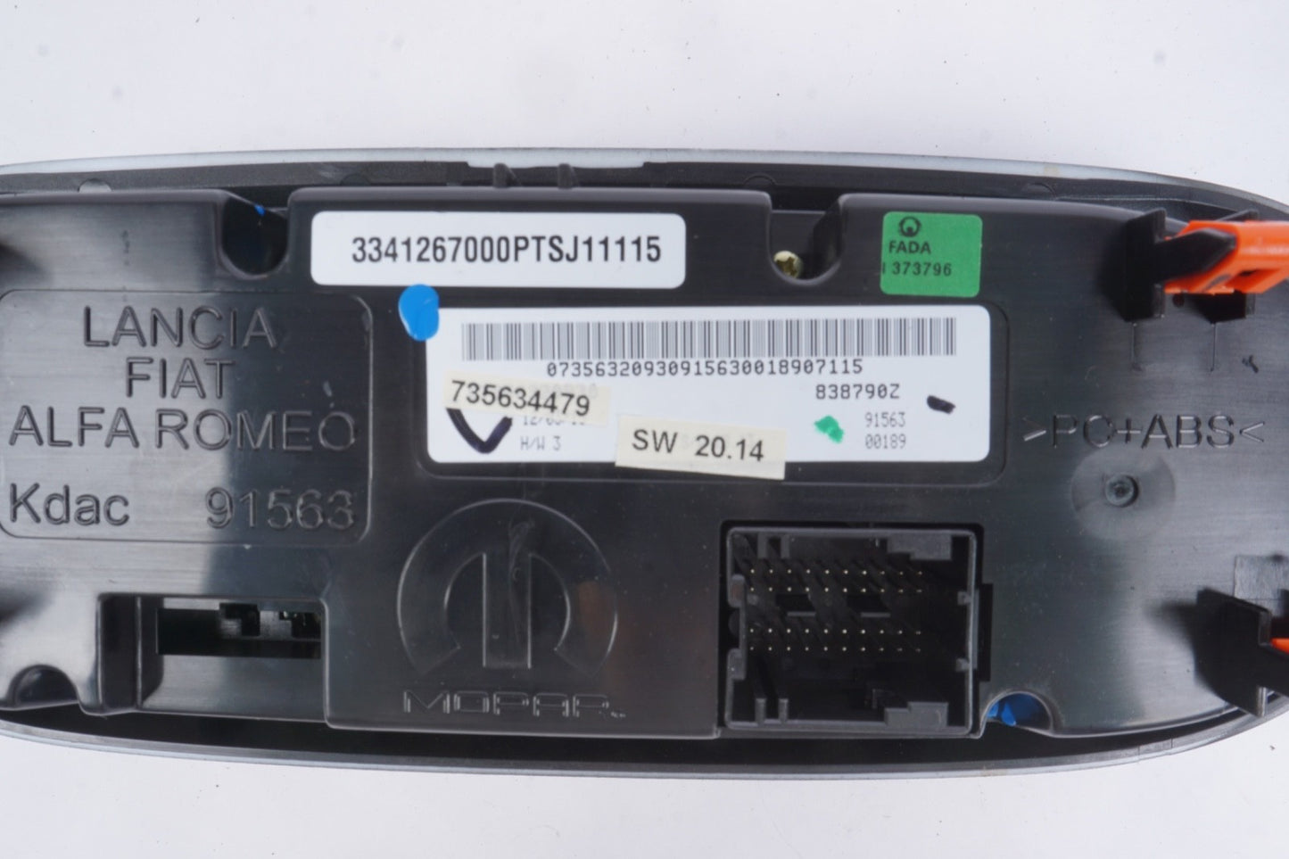 2016 - 2018 Fiat 500x HVAC Control Unit OEM Mopar 735634479