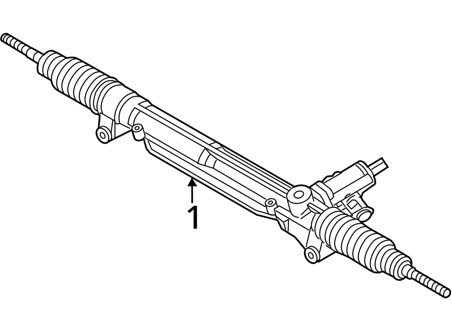 11 12 13 14 Audi A8 Steering Power Rack & Pinion Dynamic Steering ID# 4H1422065F