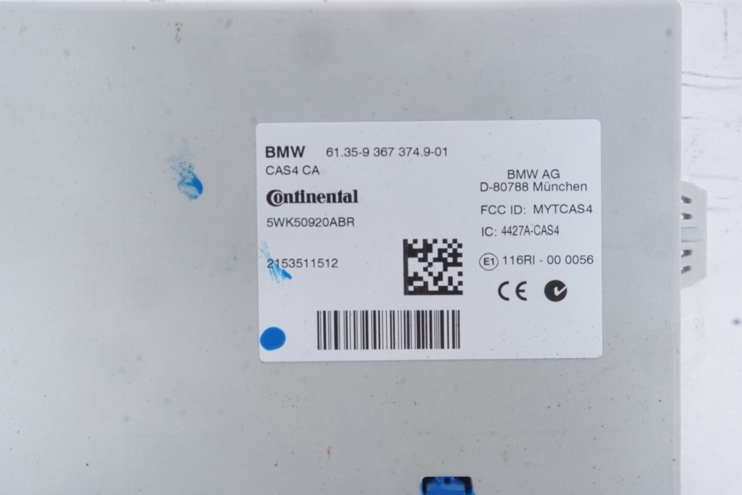 2011 - 2017 BMW X3  F25 - CAS4 Theft Locking Control Module 9367374