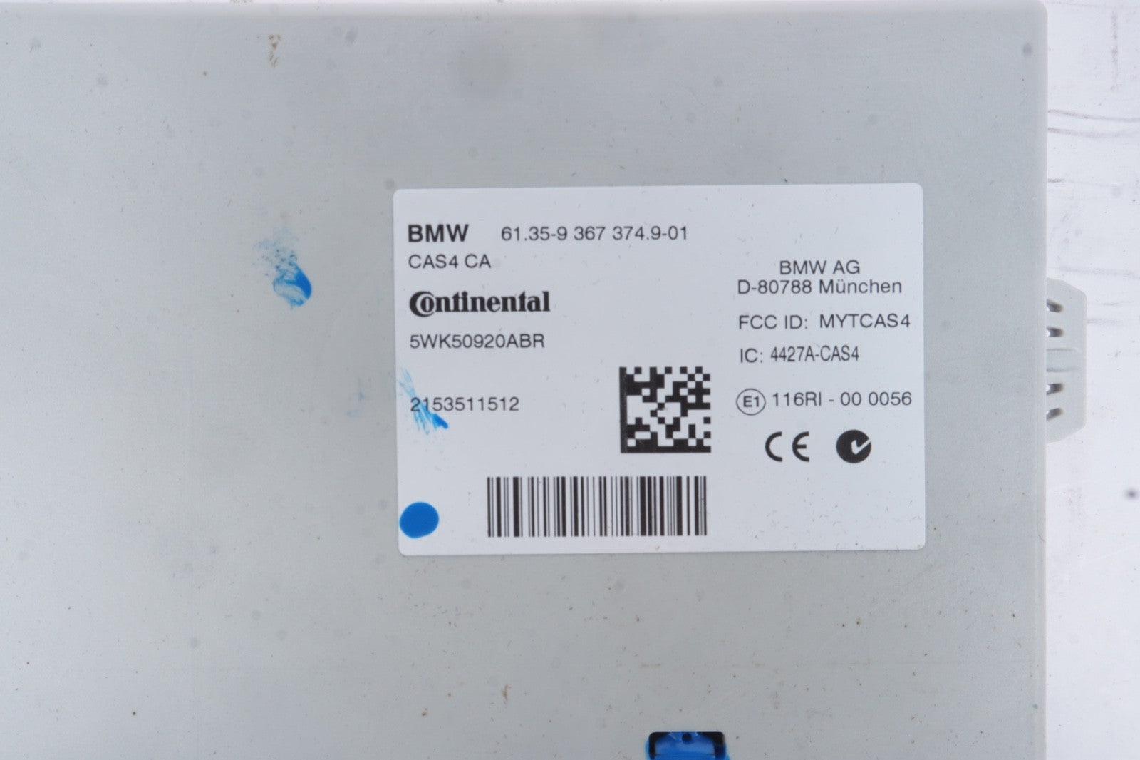 2011 - 2017 BMW X3  F25 - CAS4 Theft Locking Control Module 9367374