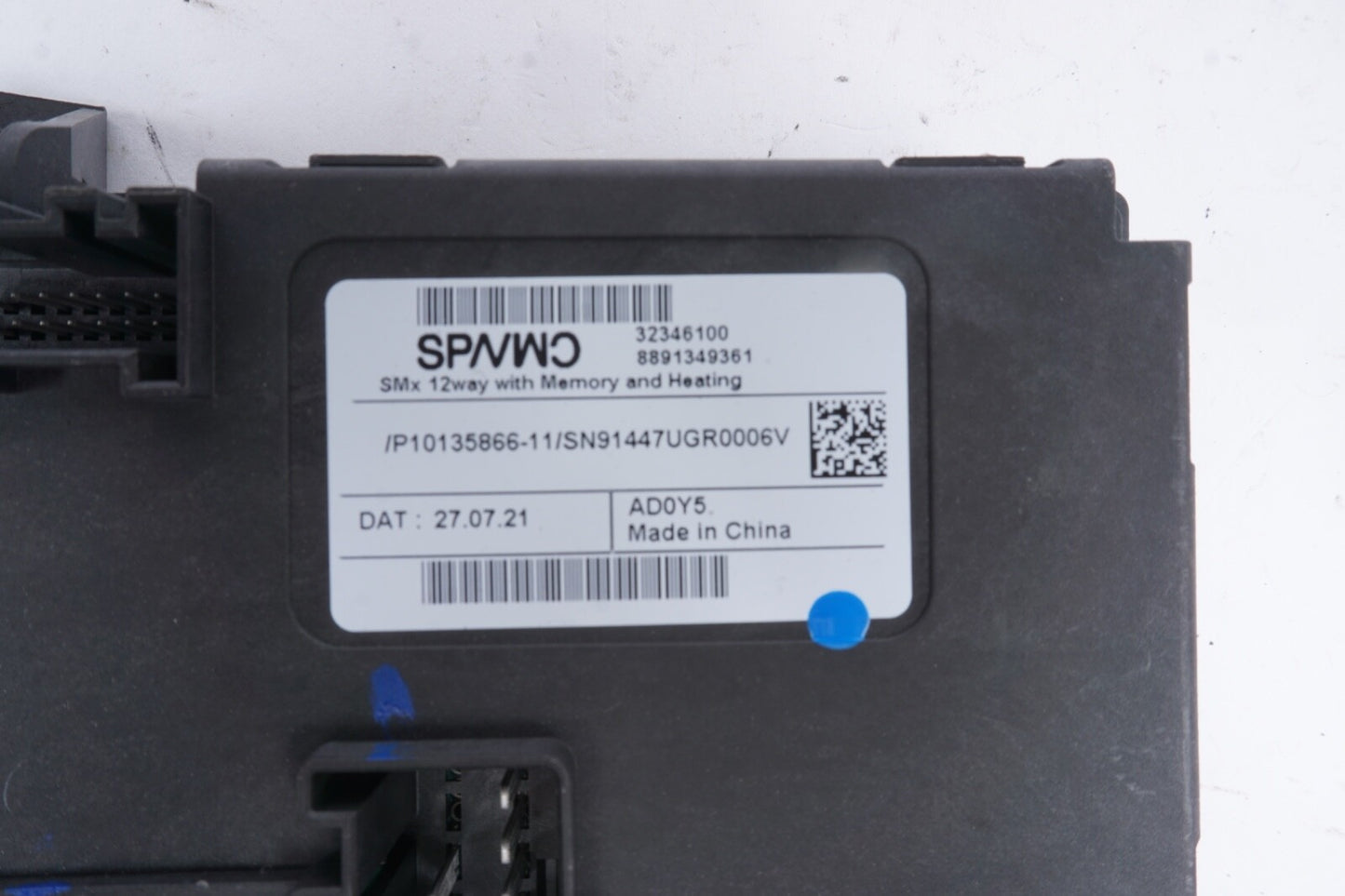 2021-2022 POLESTAR 2 OEM FRONT RIGHT SEAT MEMORY HEATING CONTROL MODULE 32346100