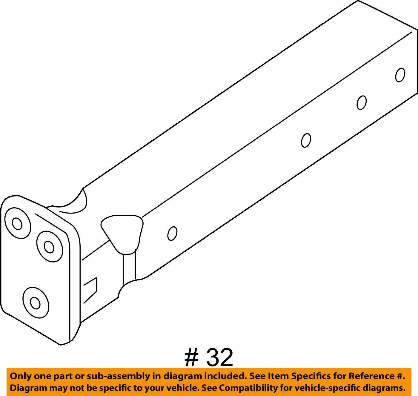 2011 - 2014 Audi A8 4.0l Front Left Bumper Impact Beam Bar Bracket OEM