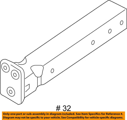 2011 - 2014 Audi A8 4.0l Front Left Bumper Impact Beam Bar Bracket OEM
