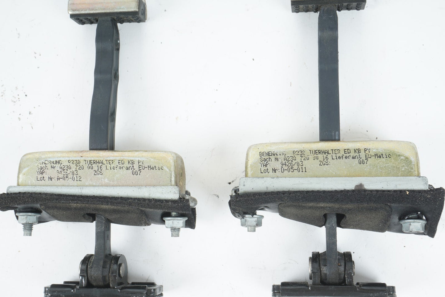 03 - 12 Mercedes R230 SL500 Door Hinge Check Stopper Left & Right OEM
