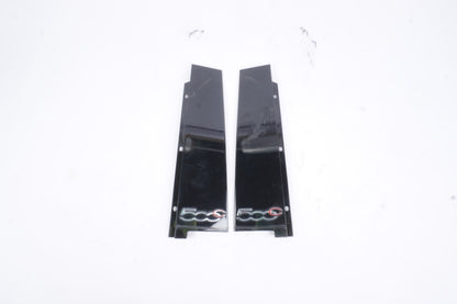 12-19 Fiat 500 Front Left Right Side Exterior Door B Pillar Molding Cover PAIR