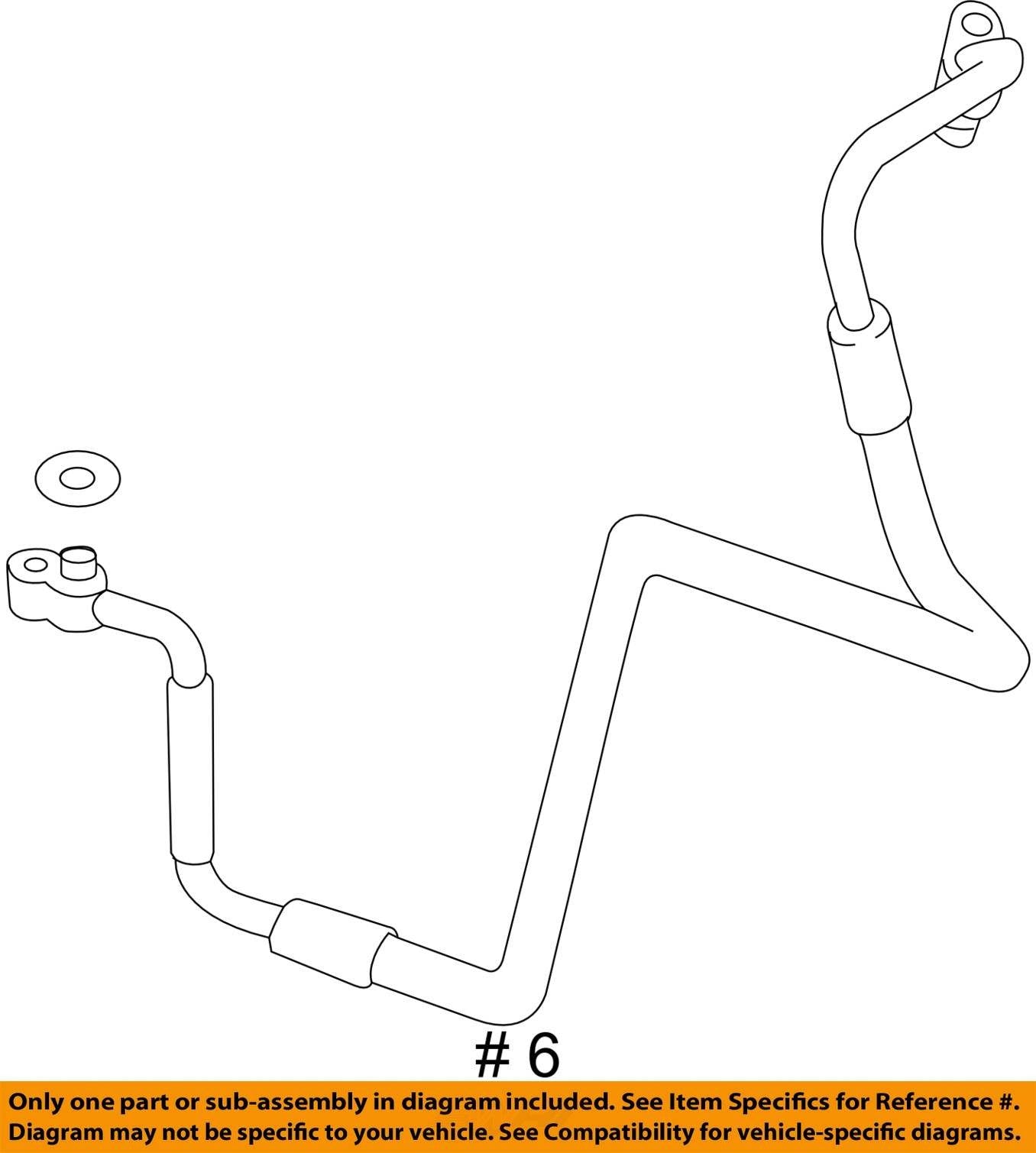 12-15 AUDI A7 A6 3.0L Air Conditioning Discharge Line AC Hose 4G0260701K