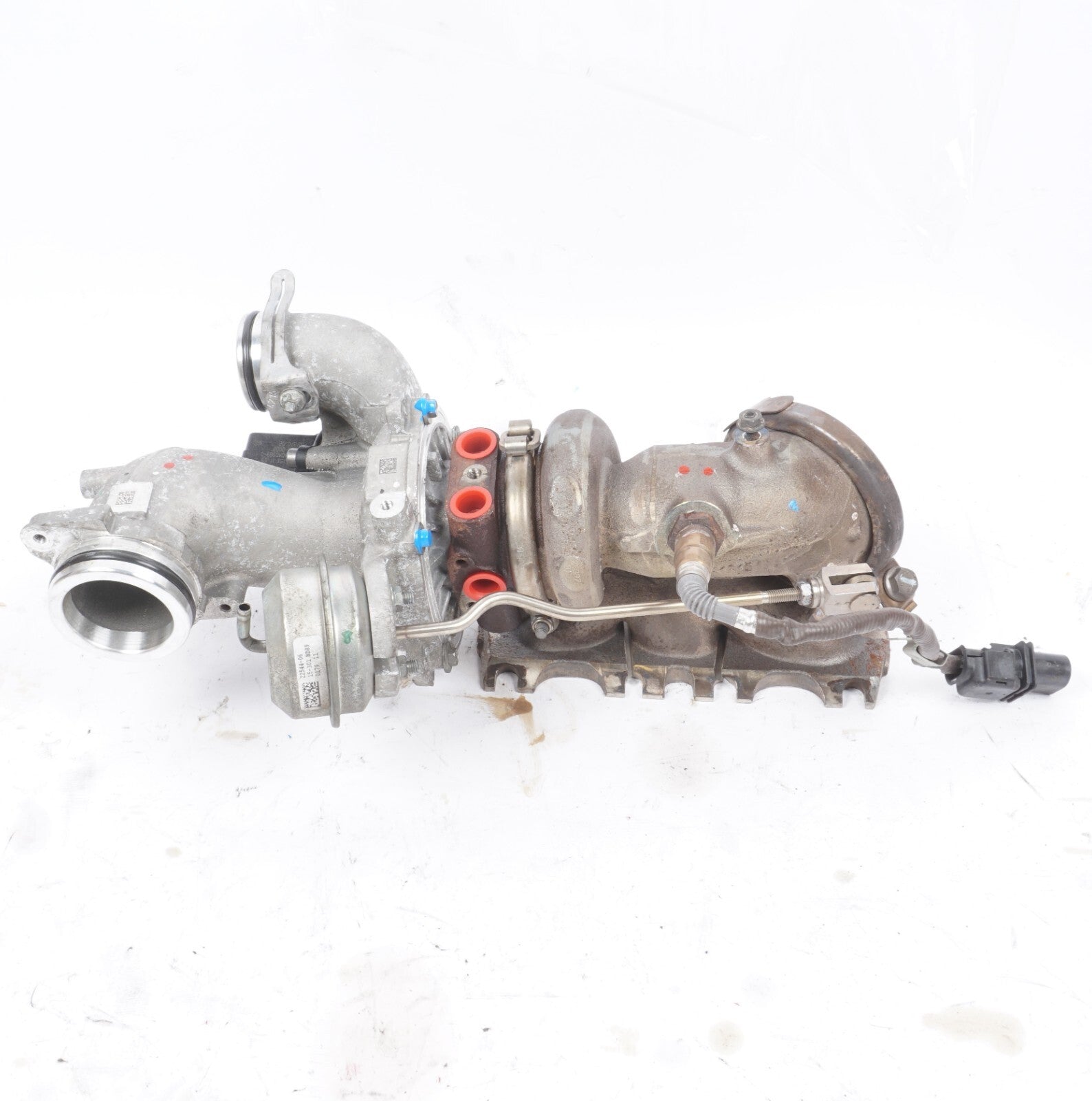 14-17 Mercedes E400 CLS400 S550E Turbocharger Manifold Right Passenger Side OEM