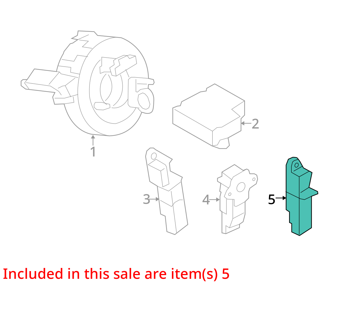 2007 - 2009 AUDI Q7 SIDE IMPACT SENSOR 1K0909606C SET OF 4 OEM